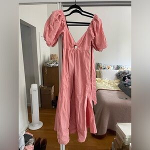 Abercrombie Pink Puff Sleeve Dress